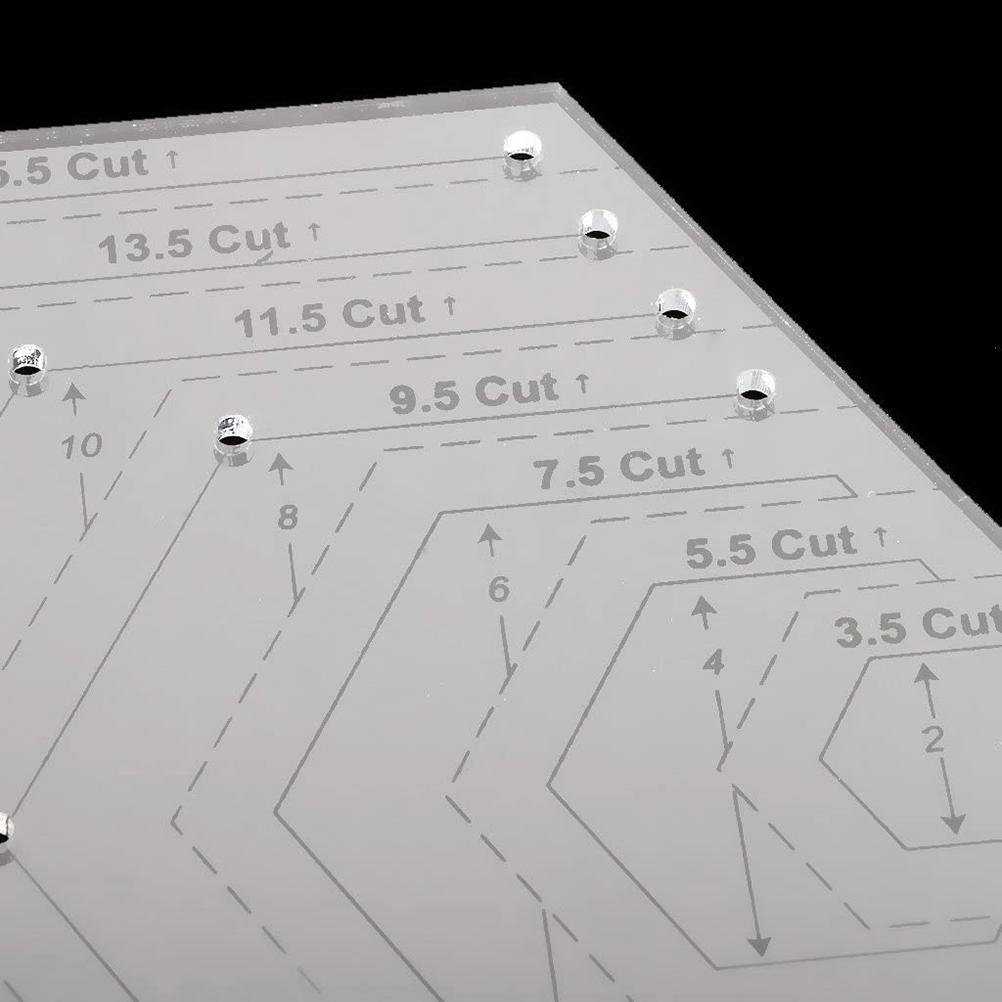 4 Pcs/set Sewing Ruler Acrylic Handmade Quilt Templates Stencil Grade Ruler Triangles Hexago