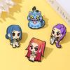 1/4Pcs K- Enamel Brooches  Girl Group Collection Lapel Pin Cute Clothing Backpack Badge Decor Gift For Fans