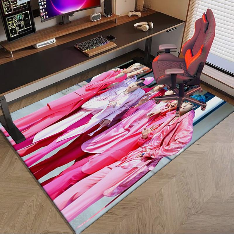 K-pop BT music group Carpet, Chair Rug,Rug for Office Bedroom living rooms, Doormat decor Fan Gift Christmas Gift