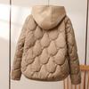 Fashionable Winter Coat for Women, Short Style Two-Piece Hoodie with Solid Color, Thickened Cotton Padded Jacket