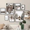 Wall Art Canvas Painting Christmas Winter Snow House Deer Fox Nordic Posters And Prints Wall Pictures For Living Room Decoration