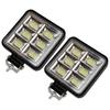 2pcs Cars Truck Off Road SUVs Vans Square 4-Inch White LED Work Light Pods Flood Spot Lamp
