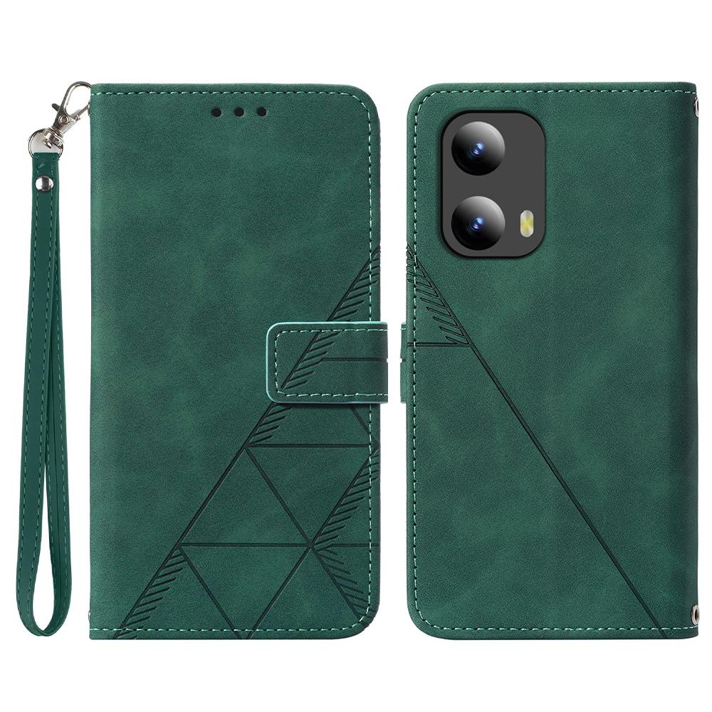Для Motorola Moto G Play 5G (2024)/Moto G 5G (2024) Кожаный чехол с ремешком на руку, кошельком и подставкой, чехол для телефона