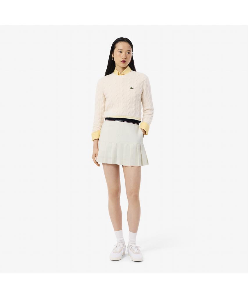 Женская плиссированная мини-юбка Lacoste с логотипом на поясе Jf5323-55N Xfj