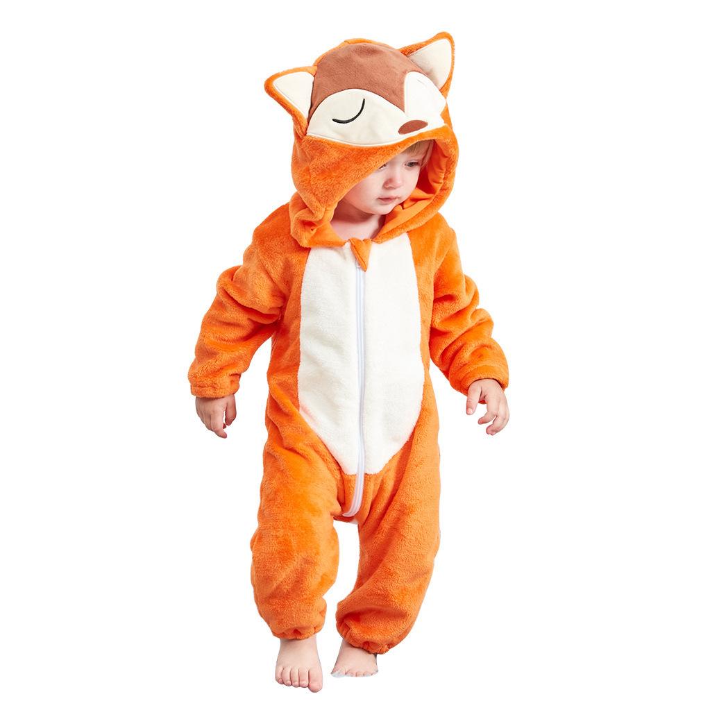 0-3 Years Old Baby Animals Cosplay Kigurumis Kids Onesie Anime Cartoon Cute Sleep Suit Toddler Jumpsuit