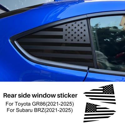 Для Subaru BRZ/ Toyota GR86 2021 2022 2023 2024 2025 LHD RHD Автомобильные задние боковые окна Виниловые наклейки на окна Аксессуары 1 пара