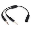 1 X Helicopter Aviation Headphone Adapter Cable For 7.1mm To GA Dual Plug 40cm
