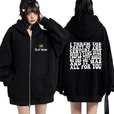 Рэпер Rod Wave Hip Hop Music Zipper Hoodie Мужская Женская Хип-Хоп Harajuku Fashion Флисовая Толстовка Повседневная Свободная Пальто Уличная Одежда