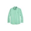Polo SS24 Logo Embroidered Color Block Striped Casual Single-Breasted Long Sleeve Shirt Men Shirts Green 710929344-007