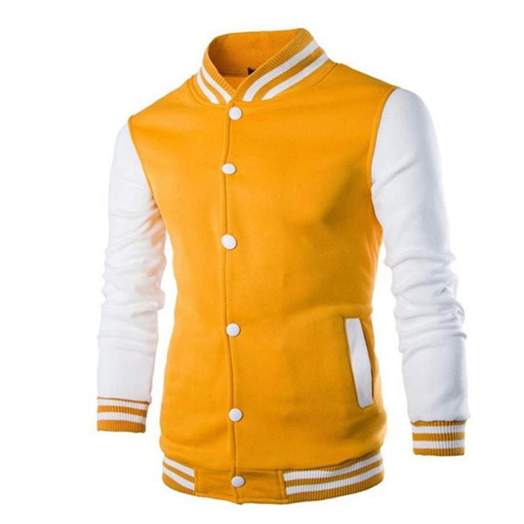 Jacket European Men's Casual Men's Stand Collar Baseball Jacket