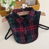 Versatile Children'S Fake Collar Cotton Fake Shirt Collar Boys And Girls Decorative Collar Plaid Shirt Fake Collar B292