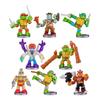 Akedo Legends of Teenage Mutant Ninja Turtles Mini Battle Warriors Versus Pack: Michelangelo Vs. Bebop, Medium, 15243