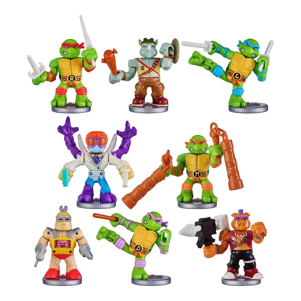 Akedo Legends of Teenage Mutant Ninja Turtles Mini Battle Warriors Versus Pack: Michelangelo Vs. Bebop, Medium, 15243