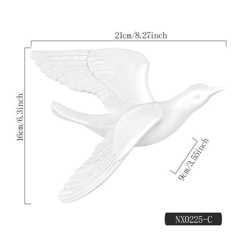 European-style Three-dimensional Bird Wall Decoration Swallow Wall Hanging Abstract Animal Ornaments Home Wall Decoration