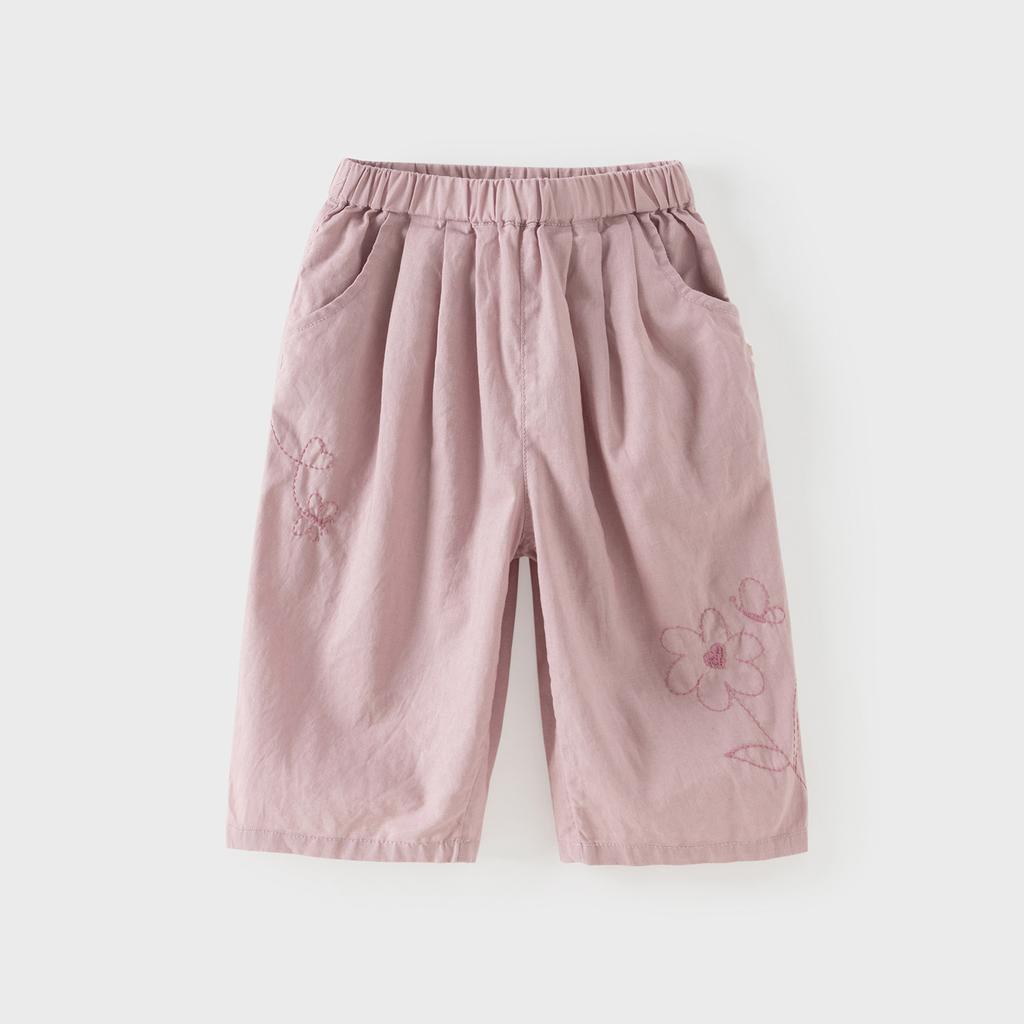David Bella children's linen pants summer outfit new boys' cropped pants girls' casual wide leg pants