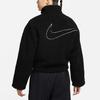 Nike Логотип печати однотонный свободный короткий вышитый жакет женские куртки черный DM1764-010