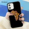 Krajews Карта Африки География Мягкий Чехол-Бампер Для iPhone 17 Air 16 15 14 plus 11 12 13 pro max coque Оболочка Fundas