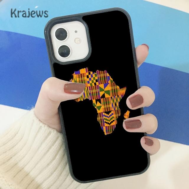 Krajews Карта Африки География Мягкий Чехол-Бампер Для iPhone 17 Air 16 15 14 plus 11 12 13 pro max coque Оболочка Fundas