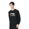 Li Ning Badminton Series Letter Logo Pullover Sweatshirt Men sweatshirt Black AWDR817-2