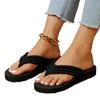 Fashion 2024 New Summer Casual Women's Flip Flop Fashion Outdoor Non-Slip Beach Shoes Comfortable Soft Sole Simple Style Flat Shoes
