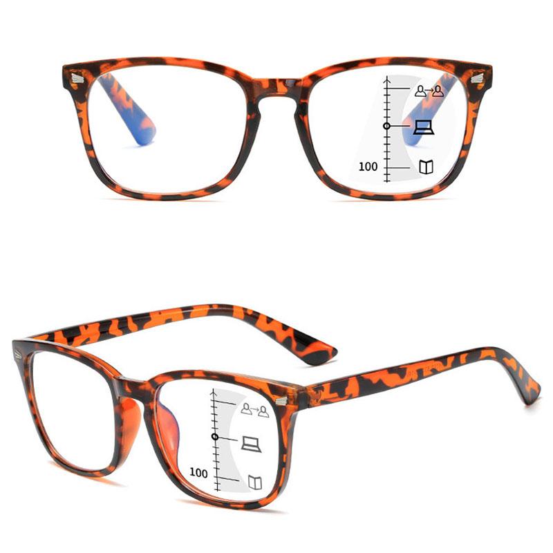 Очки для чтения Мужские Антибликовые Прогрессивные Женские Компьютерные Модные С Диоптриями Очки Унисекс Мультифокальные Квадратные Бусины