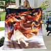 Anime Cartoon Demon Slayer Blanket,Flannel Blanket Throw Blanket,Sherpa Warm Children's Blanket for Living Room Bedroom Beds