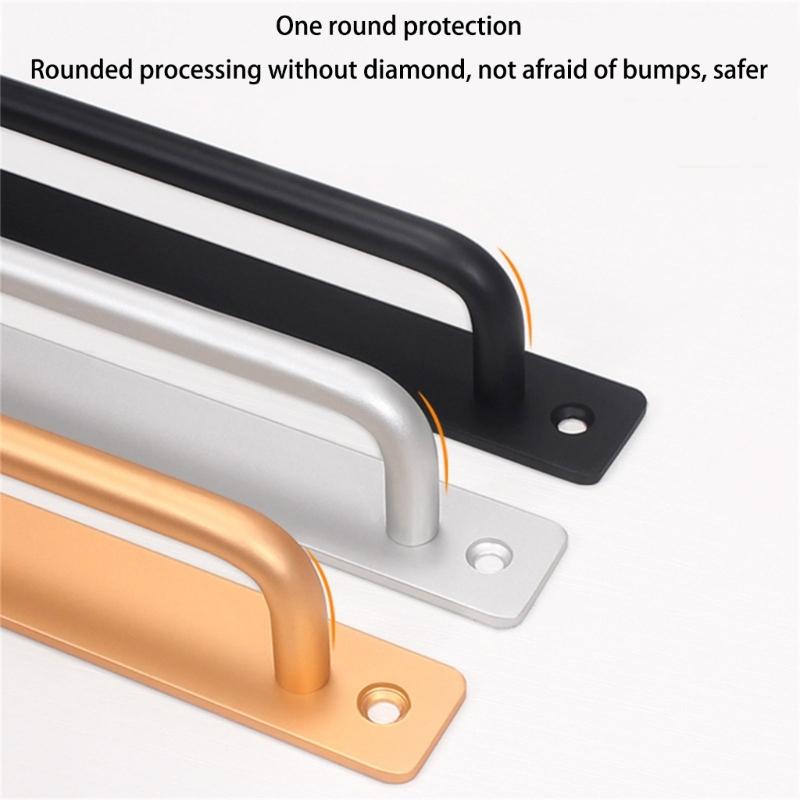 Pack of 2 Practical Sliding Door Handles Hole Center Aluminum Alloy with Mounting Screws for Indoor Outdoor Use