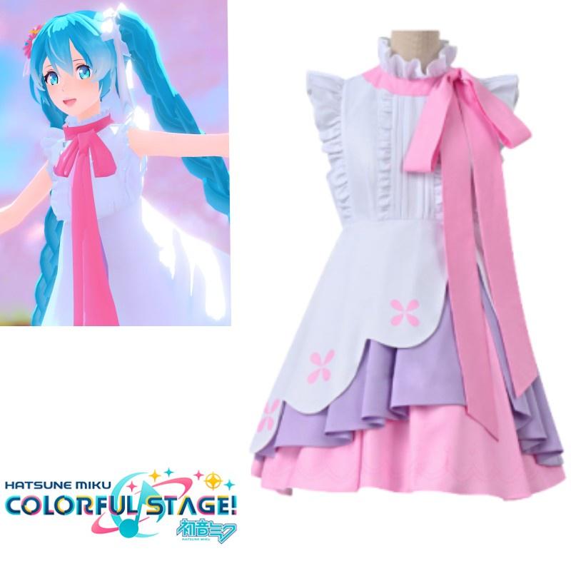 Милый и прекрасный косплей-костюмный набор Hatsune Miku длинные волосы принцесса