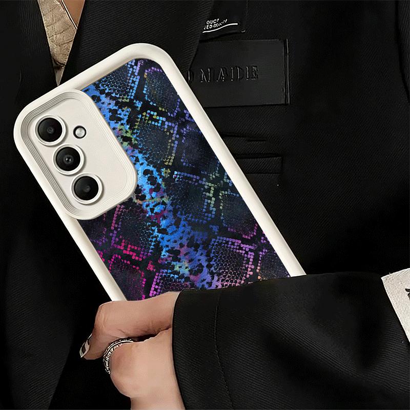Модный мягкий чехол для телефона с узором под змеиную кожу для Samsung Galaxy A17 A16 A26 A36 A56 A15 A25 A35 A55 A14 A24 A34 A54 A13 A23 A33 A5