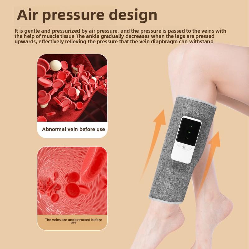 Calf Air Pressure Massager, Home Elderly Constant Temperature Hot Compress Wireless Leg Massager EMS Thin Calf Massager