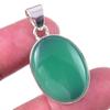 Natural Green Onyx Gemstone 925 Solid Sterling Silver Jewelry Pendant 1.50" L1r51