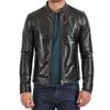 Men's Genuine Lambskin Black Leather Jacket Stylish Motorcycle Bomber Biker Outerwear MJ 60