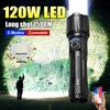 Most Powerful Torch 120W LED Zoom Long Range 1500M Rechargeable LED Flashlight Super Strong Hunting Camping Fishing Light