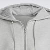 adidas Полосатая толстовка с капюшоном на молнии для женщин, серая IB8511
