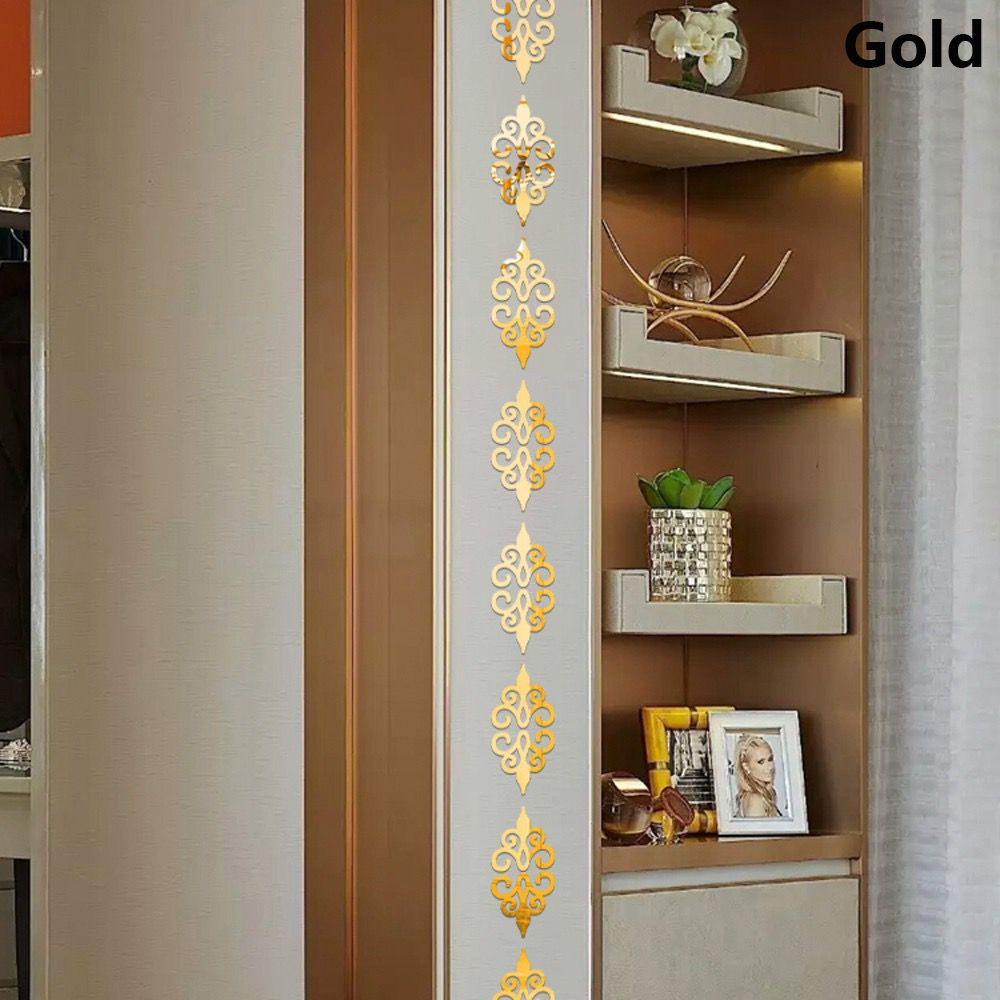 Embellishment Porch Ornament Mirror Wall Stickers Flower Shape Decal Home Decor 3D Floral Mural