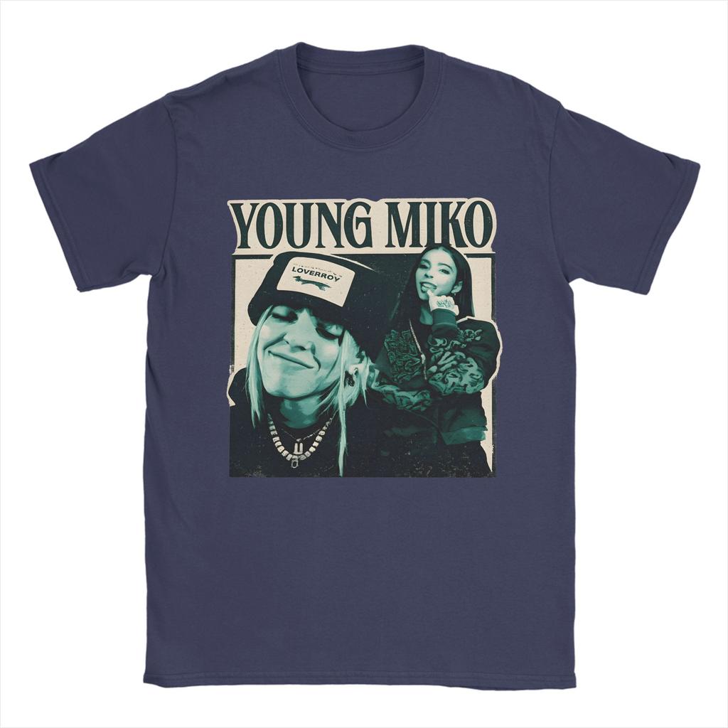 Mens Young Miko 90s Vintage T Shirts Cotton Tops Funny Short Sleeve Round Collar Tees Graphic TShirts