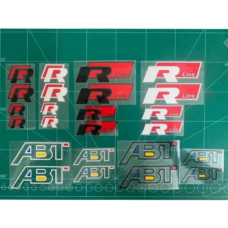 Valve Stems Caps 4Pcs Car Brake Caliper Wheel Decals Brake Sticker For Volkswagen VW Rline R Line ABT Logo Polo Passat Golf Bora zd8
