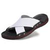 Модные новые летние кожаные мужские шлепанцы для ходьбы по воде, нескользящие, для отдыха, спортивные, плоские, пляжные сандалии, мужская обувь большого размера