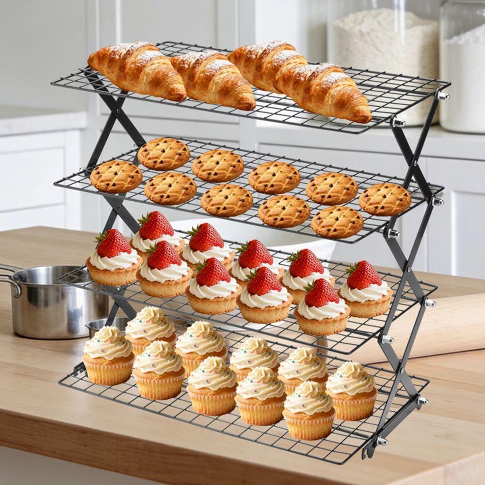 Stainless Steel Baking Cooling Tray Wire Grid Barbecue Shelf High Quality Grid Holder Oven Use