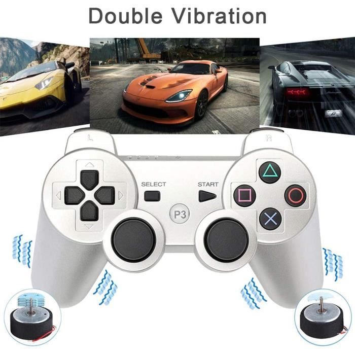 Геймпад - PS3 - Bluetooth - Вибрация - Эргономичный - Перезаряжаемый