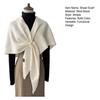 Women Knitted Shawl Scarf Solid Color Soft Warm Cardigan Cape Soft Texture Winter Shawl Casual Wear