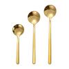 3pcs/set 304 Stainless Steel Coffee Spoons Golden Dessert Spoon Household Tableware Stirring Spoon, Ice Cream Spoons