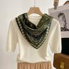 68cm Green Cashew Printed Scarf Women's Spring and Summer Thin Imitation Silk Scarf Fashion Versatile Shawl Headscarf Scarfs