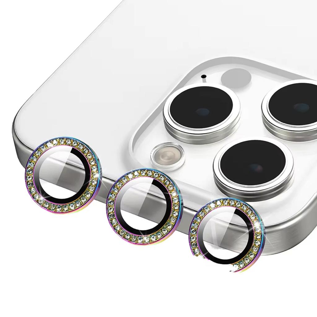For IPhone 13 14 15 16 Pro Max Mobile Camera Lens Protector Hot Sales Camera Bling Diamond Single Design