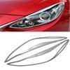 Для Mazda3 Axela M3 2014 2015 2016 хромированная крышка фары из АБС-пластика, внешняя отделка, 2 шт.