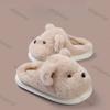 Fashion Women's Bows Cartoon Cotton Slippers Female Autumn Winter New Indoor Home Warm Thick Bottom Warm Plush Anti-slip Cotton Slippers