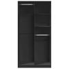 Wardrobe Black 100x50x200 cm Particleboard