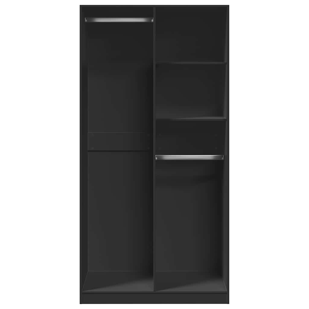Wardrobe Black 100x50x200 cm Particleboard