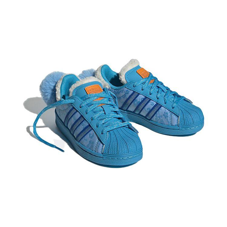 Adidas Originals Melting Sadness X  Superstar Casual Durable Low-Top Kids Sneakers Kids Sneakers Blue ID9307