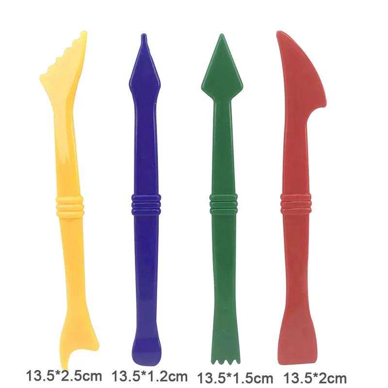 Инструменты для лепки из теста для детей Аксессуары для теста Формочки Динозавр Фрукты Скалка Резак Ножницы Пластилин Глина Форма Детские Игрушки Сделай Сам